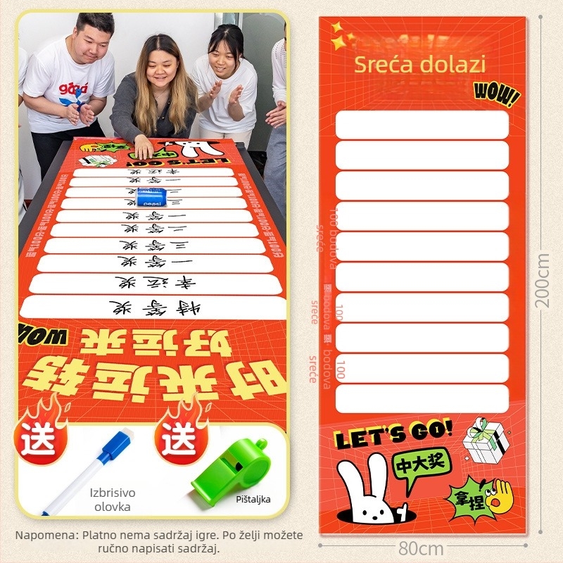 Zifan viseća torba za team-building igre — platno s kotačnim dizajnom, rekviziti za kreativna godišnja druženja i lutriju