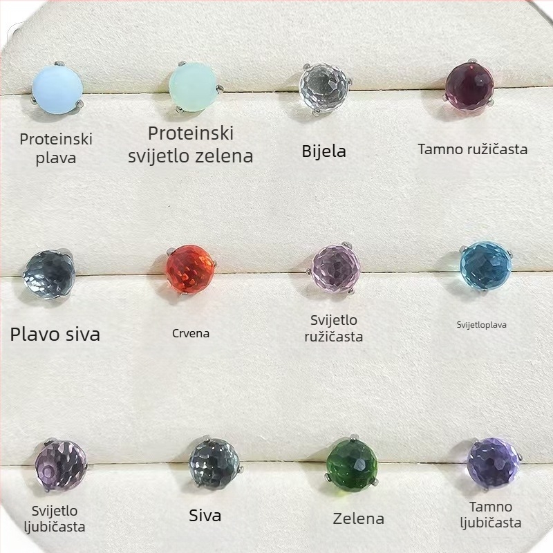 F136 Piercing nakit od titanija: ušne naušnice u obliku disco svjetlosne žarulje, stud za usne s G23 cirkonima i stud za jezik, DIY piercing