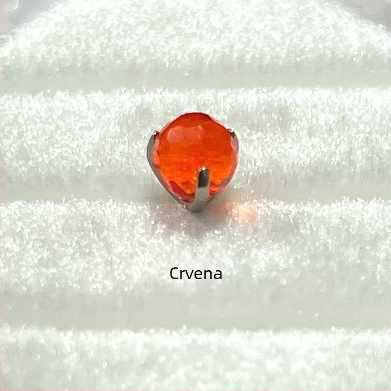 F136 Piercing nakit od titanija: ušne naušnice u obliku disco svjetlosne žarulje, stud za usne s G23 cirkonima i stud za jezik, DIY piercing