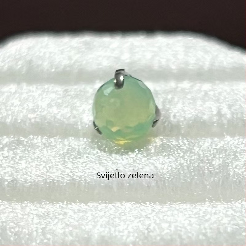 F136 Piercing nakit od titanija: ušne naušnice u obliku disco svjetlosne žarulje, stud za usne s G23 cirkonima i stud za jezik, DIY piercing