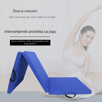 PU joga prostirka s tri dijela, sklopa za vježbanje i ples, protuklizna, 180×60×5 cm