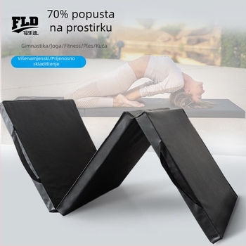 PU joga prostirka s tri dijela, sklopa za vježbanje i ples, protuklizna, 180×60×5 cm