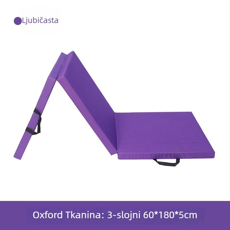 PU joga prostirka s tri dijela, sklopa za vježbanje i ples, protuklizna, 180×60×5 cm