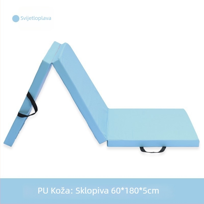 PU joga prostirka s tri dijela, sklopa za vježbanje i ples, protuklizna, 180×60×5 cm