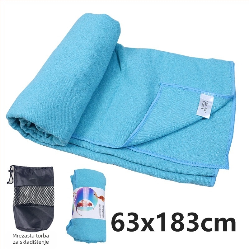 Protuklizni joga ručnik za prostirku s motivom cvijeta šljive u točkama, lagan, strojno pranje