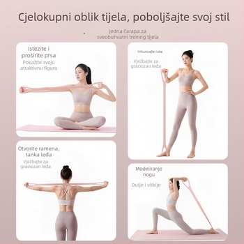 Otporna traka s mačjim ušima i 8-oblik dizajna, silikon, za kućnu jogu, treniranje ramena, oblikovanje ruku i mršavljenje leđa