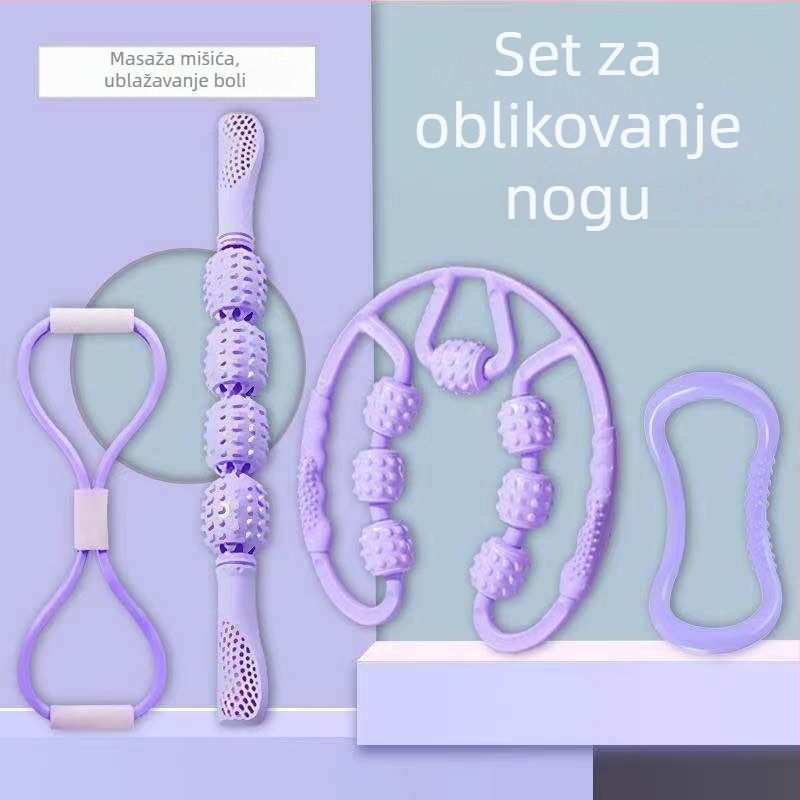 Pomoć za jogu: Višenamjenski prstenasti stezaljnik za nogu, roller za mršavljenje listova, alat za opuštanje mišića, ABS materijal