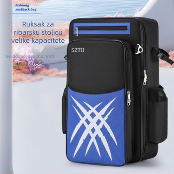 Torba za morski ribolov, velika kapaciteta, Oxford platno, vodootporna, pretinci za štap, liniju i opremu