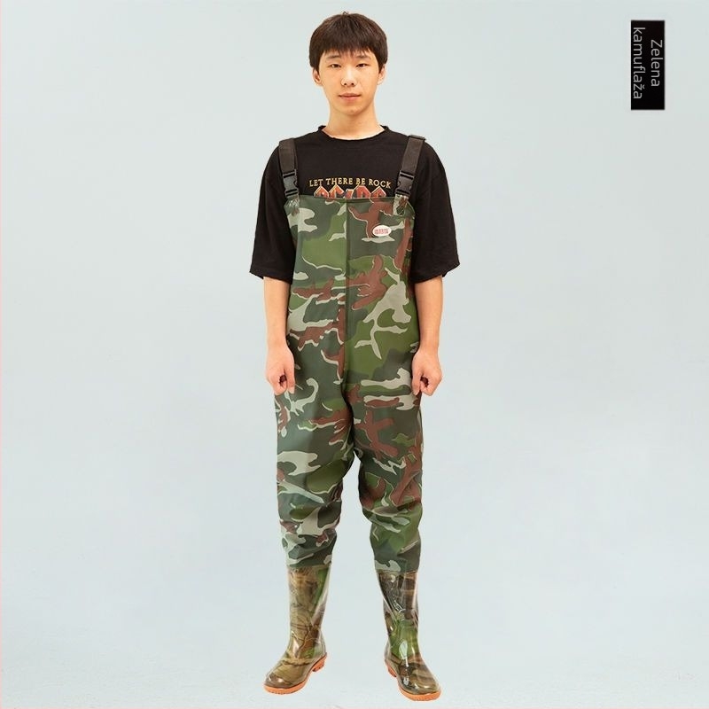 Vodootporni ribarski kombinezon s integriranom obućom