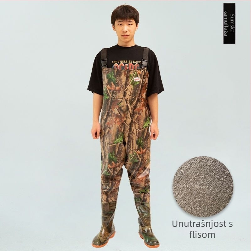 Vodootporni ribarski kombinezon s integriranom obućom