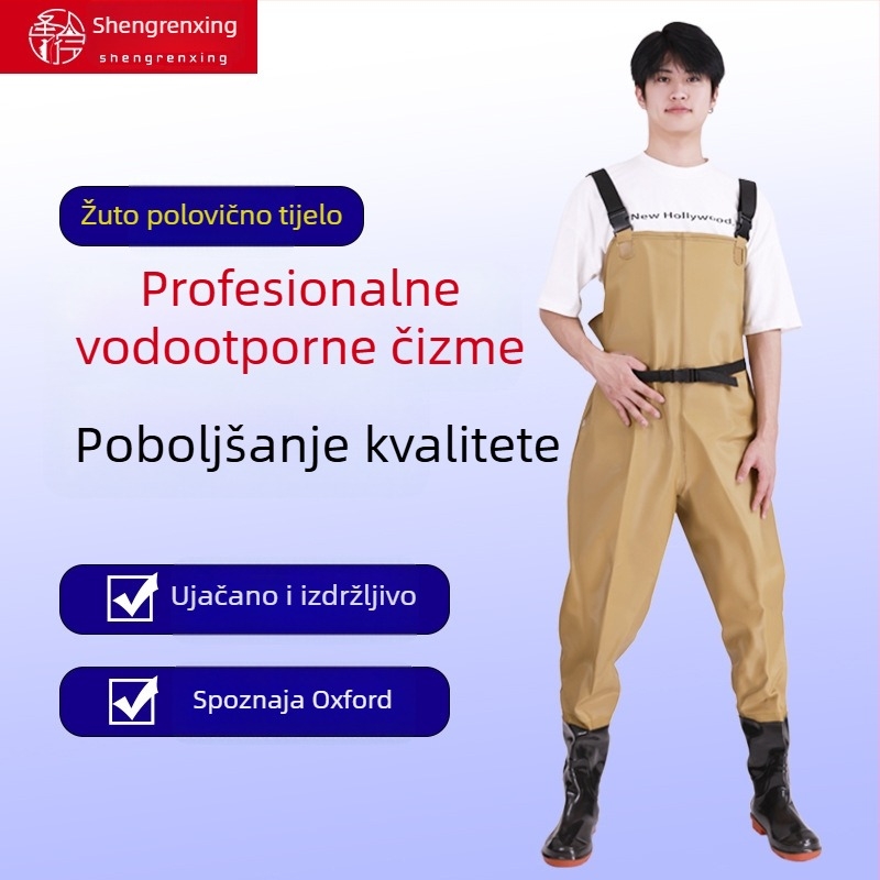 PVC vodootporne hlače za pecanje – otporne na habanje, otporne na vjetar, debeli, unisex odjeća za pecanje i plivanje
