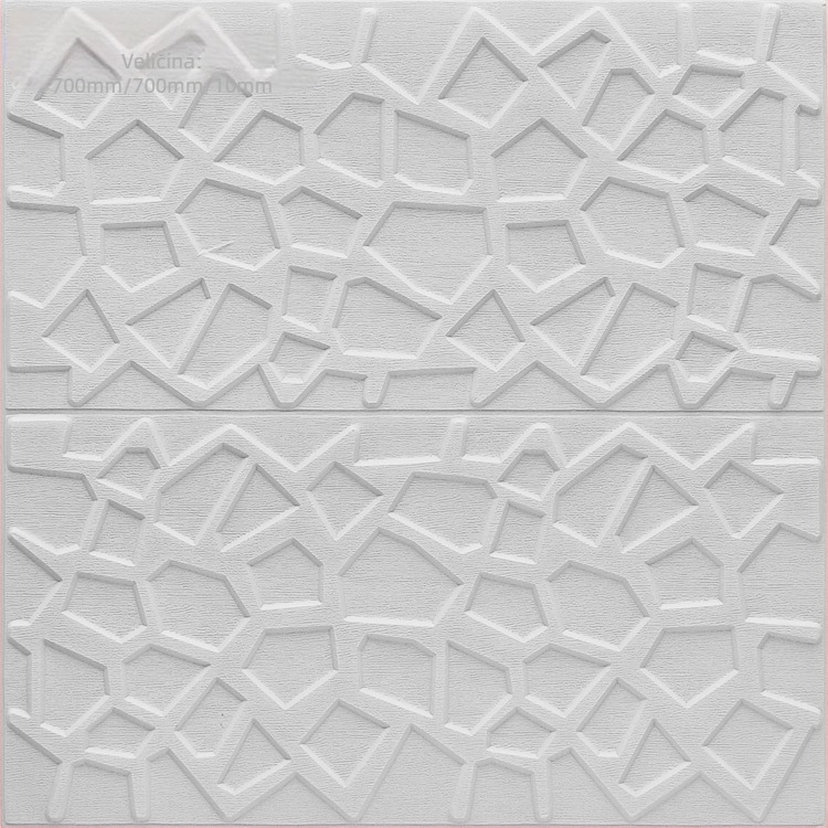 3D zidna naljepnica za dnevni boravak – XPE materijal, samoljepljiva, vodootporna, geometrijska apstrakcija, moderni minimalistički stil