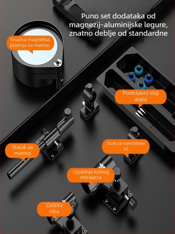 Ribolovna kutija s kotačićima, ultra lagana, višenamjenska oprema za ribolov, ABS, kapacitet 25–32 L