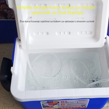 Kutija za ribolov za škampe s pumpom za kisik, plastična, kapacitet 80+, proizvedeno u Kini