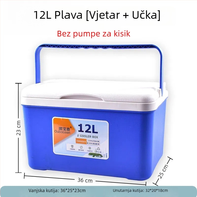Kutija za ribolov za škampe s pumpom za kisik, plastična, kapacitet 80+, proizvedeno u Kini