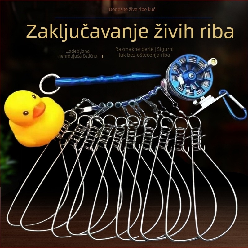 Shine ribolovna mamac s najlonskom užetom i nehrđajućim čeličnim zatvaračem – višenamjenski alat