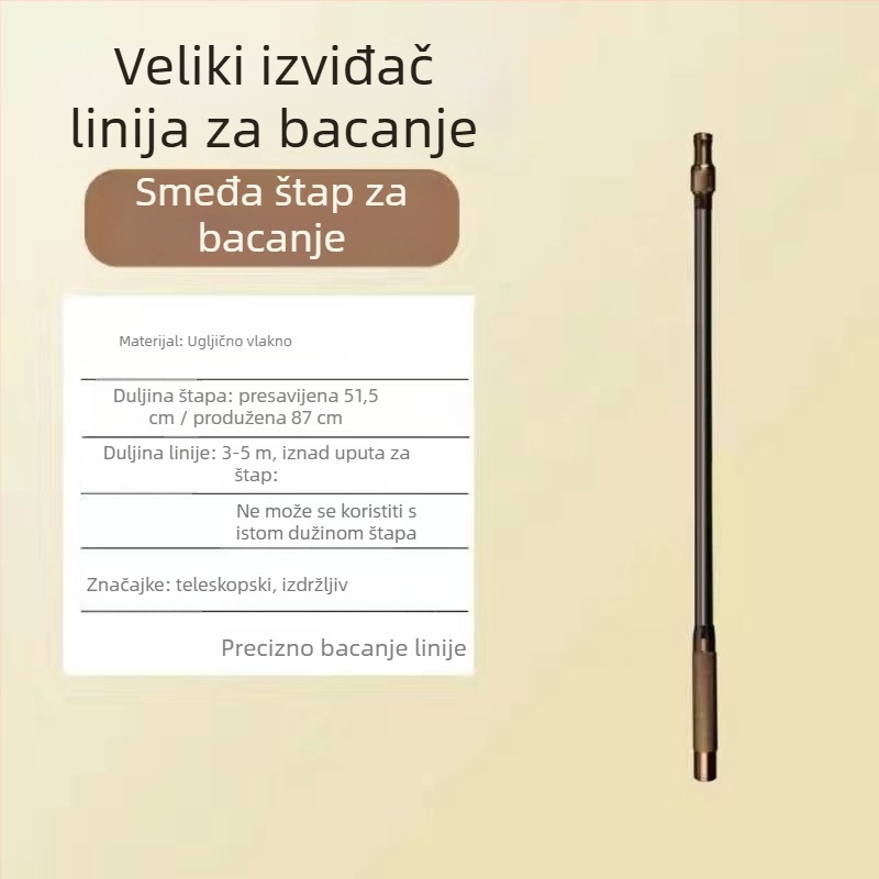 Promač linije za ribolov s dugim dometom, tip čelične igle, jednostavan dizajn okrugle glave (Šifra: Civet cat; Značka: Bez brenda)