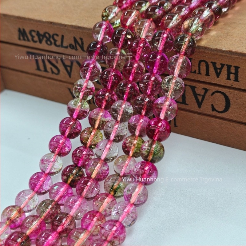 K9 kristalne labave perle – okrugle citrin perle za DIY nakit, perle za narukvicu, poluproizvodi