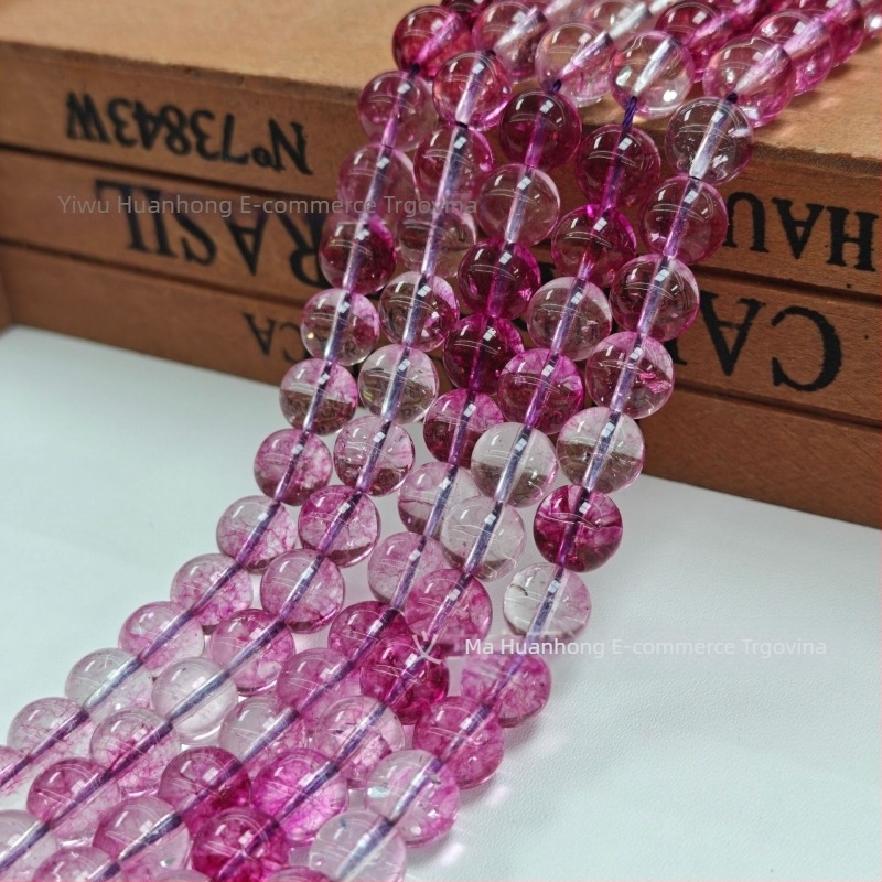 K9 kristalne labave perle – okrugle citrin perle za DIY nakit, perle za narukvicu, poluproizvodi
