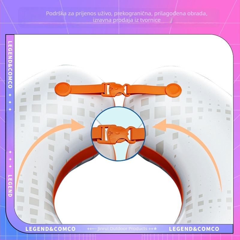 Dječji napuhivi plivački prsten, ekološki PVC, uzorak slova, pogodan za plivanje i hodanje u vodi