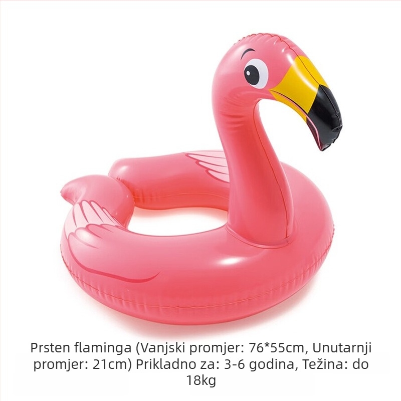 INTEX dječji napuhivi plivački prsten, s karikaturalnim uzorkom, ekološki PVC