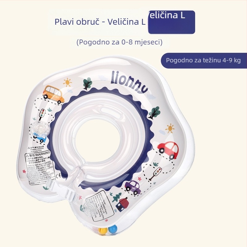 Dječji plivački prsten za vrat – protiv gušenja, ekološki PVC, bez potrebe nadutja