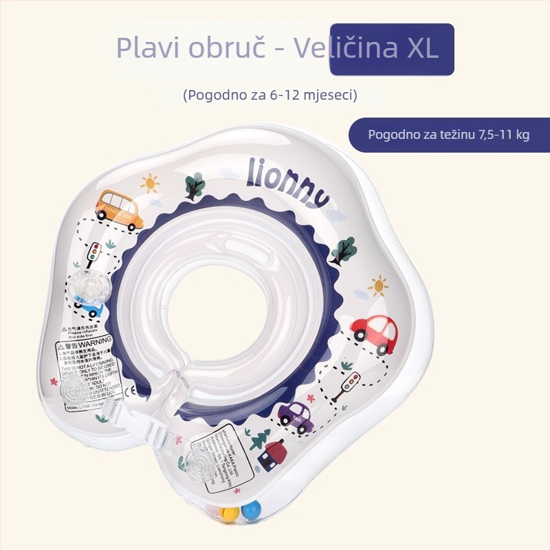 Dječji plivački prsten za vrat – protiv gušenja, ekološki PVC, bez potrebe nadutja