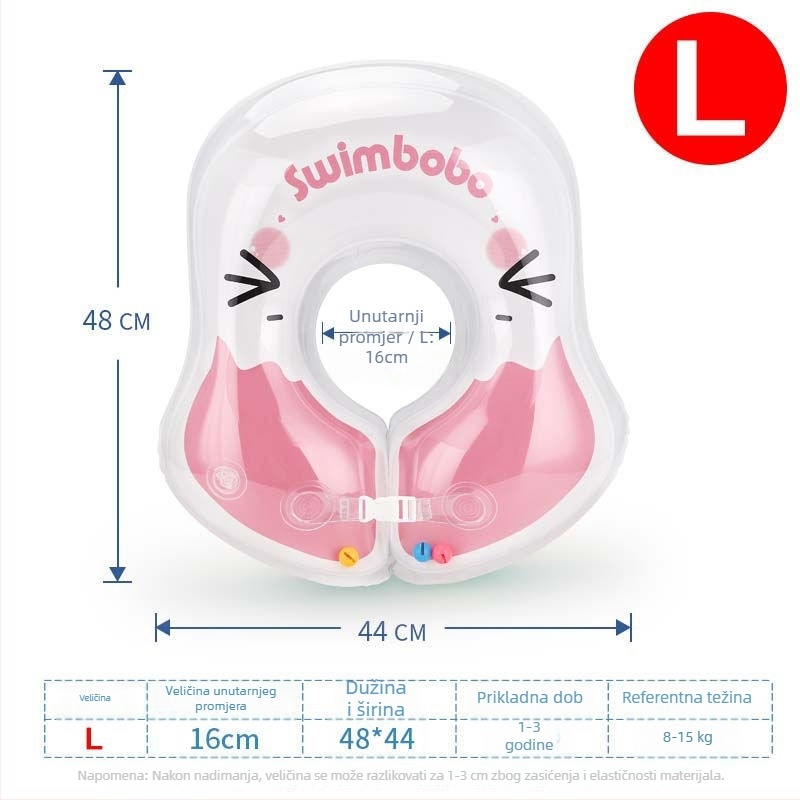 Dječji plivački prsten za vrat – protiv gušenja, ekološki PVC, bez potrebe nadutja