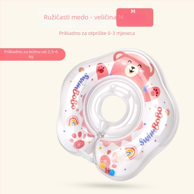 Dječji plivački prsten za vrat – protiv gušenja, ekološki PVC, bez potrebe nadutja