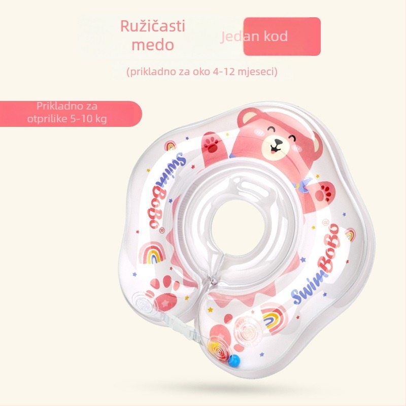 Dječji plivački prsten za vrat – protiv gušenja, ekološki PVC, bez potrebe nadutja