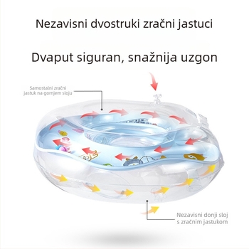 Plivački prsten za novorođenčad za kupanje, PVC ekološki, jednostavan uzorak, prsten za vrat i pazuhe