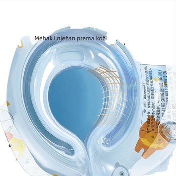 Plivački prsten za novorođenčad za kupanje, PVC ekološki, jednostavan uzorak, prsten za vrat i pazuhe