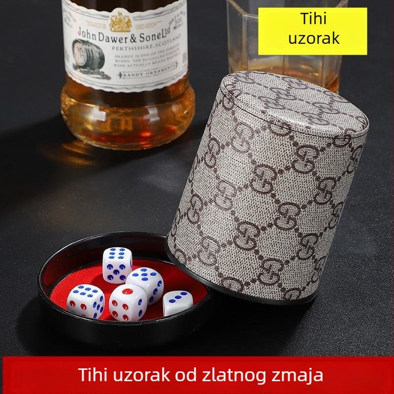 Kožna čaša za kocke Runwei, fillet stil, paket 100, za šah i kartične igre