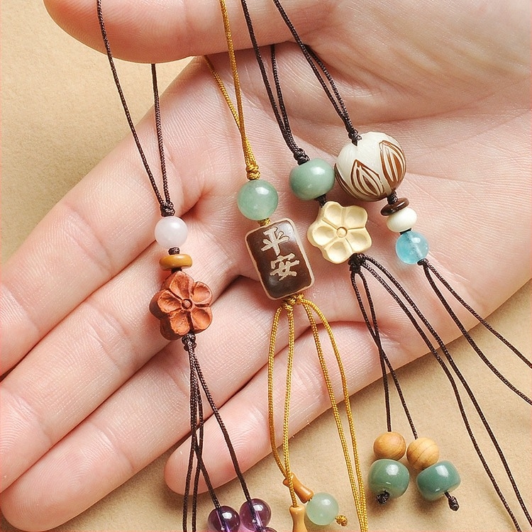 DIY nakit dodaci: privjesak od Bodhi korijena s ručno pletenim užetom, poluproizvod, Jingxintang