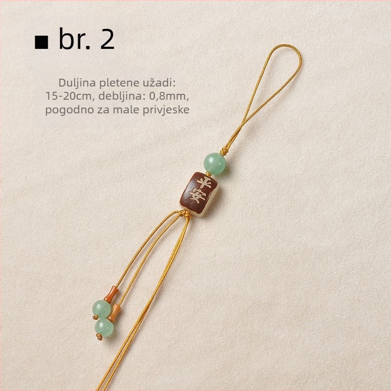 DIY nakit dodaci: privjesak od Bodhi korijena s ručno pletenim užetom, poluproizvod, Jingxintang
