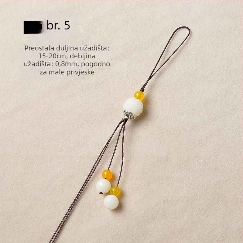 DIY nakit dodaci: privjesak od Bodhi korijena s ručno pletenim užetom, poluproizvod, Jingxintang