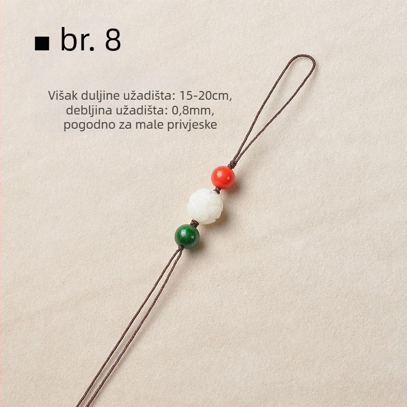 DIY nakit dodaci: privjesak od Bodhi korijena s ručno pletenim užetom, poluproizvod, Jingxintang
