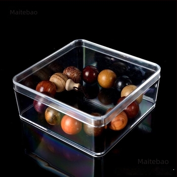 Kutija za izlaganje nakita – Prozirna akrilna kutija, otporna na prašinu, kvadratnog/okruglog oblika, za narukvice i Buddha perle