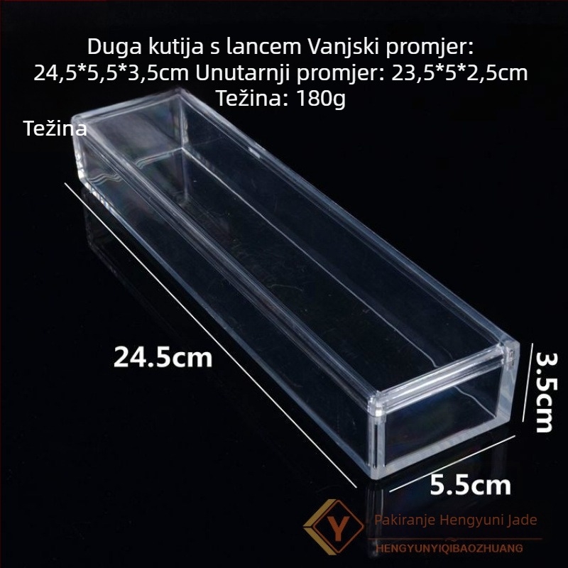 Kutija za izlaganje nakita – Prozirna akrilna kutija, otporna na prašinu, kvadratnog/okruglog oblika, za narukvice i Buddha perle