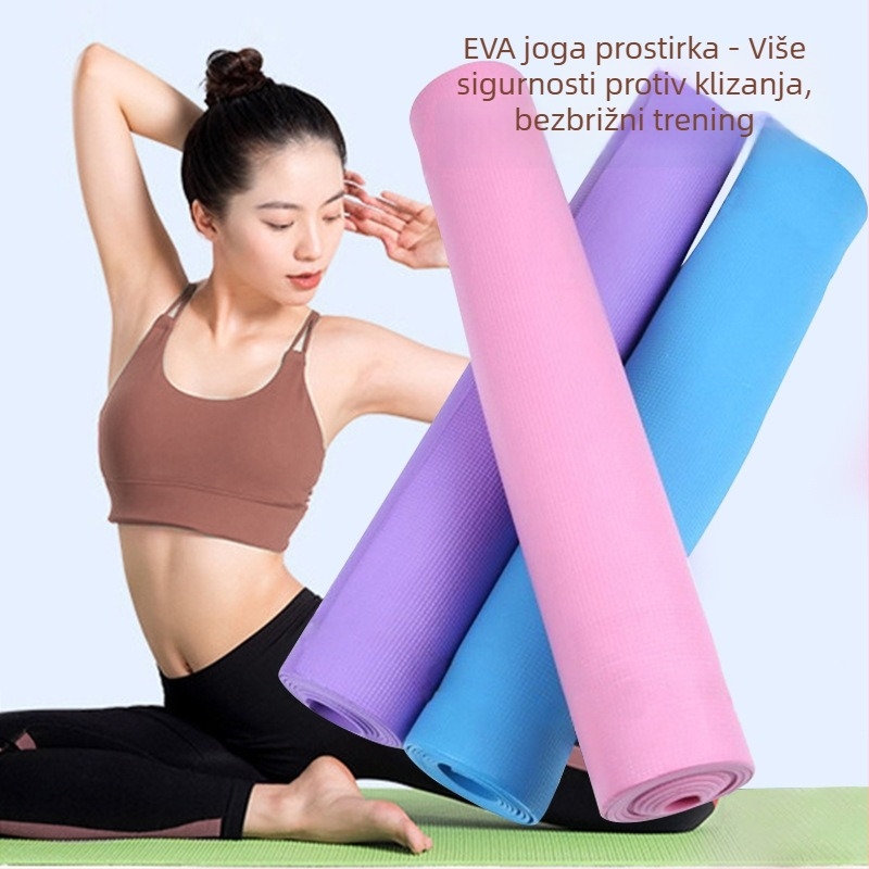 EVA joga prostirka s reljefnim kamuflažnim uzorkom, debljina 3–10 mm, protuklizna i otporna na vlagu, za jogu, fitness i ples