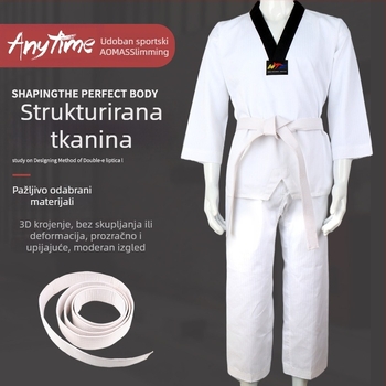 Taekwondo uniforma, unisex za odrasle i djecu, trening odjeća s pamukom podstavom, tkanina poliester-pamuk, tolerancija 0,1 cm