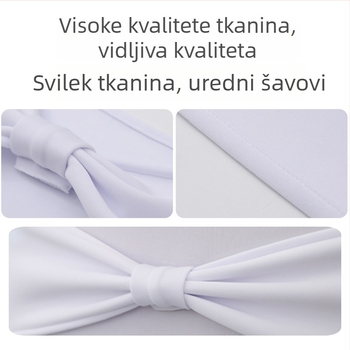 Remen za stražnji dio stolca bez vezivanja s mašnicom – Poliester, Hotelski stil, Solan