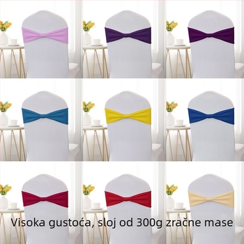 Remen za stražnji dio stolca bez vezivanja s mašnicom – Poliester, Hotelski stil, Solan