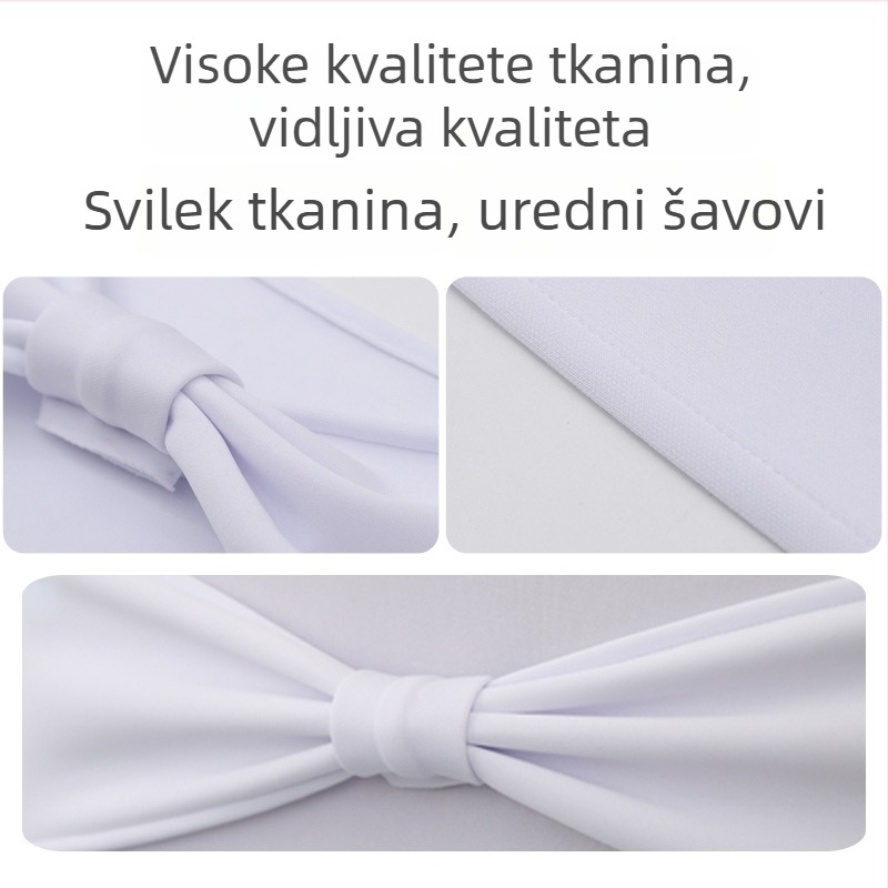 Remen za stražnji dio stolca bez vezivanja s mašnicom – Poliester, Hotelski stil, Solan