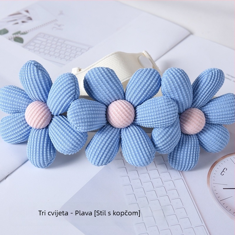 Zavjesni pojas s kopčom, cvjetni korejski stil, od tkanine, prilagodljiv, moderni minimalistički stil