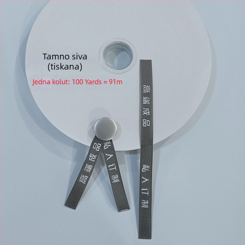 Pojas za zavjese od tkanine s otisnutim uzorkom, visokokvalitetni gotovi proizvod; duljina 91 m, oko 600 traka, ne skuplja.