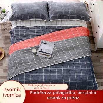 Ćebe od ručnika – šest slojeva gazaste tkanine, 100% pamuk, prugasti uzorak, 1,55–2,00 kg, ljeto