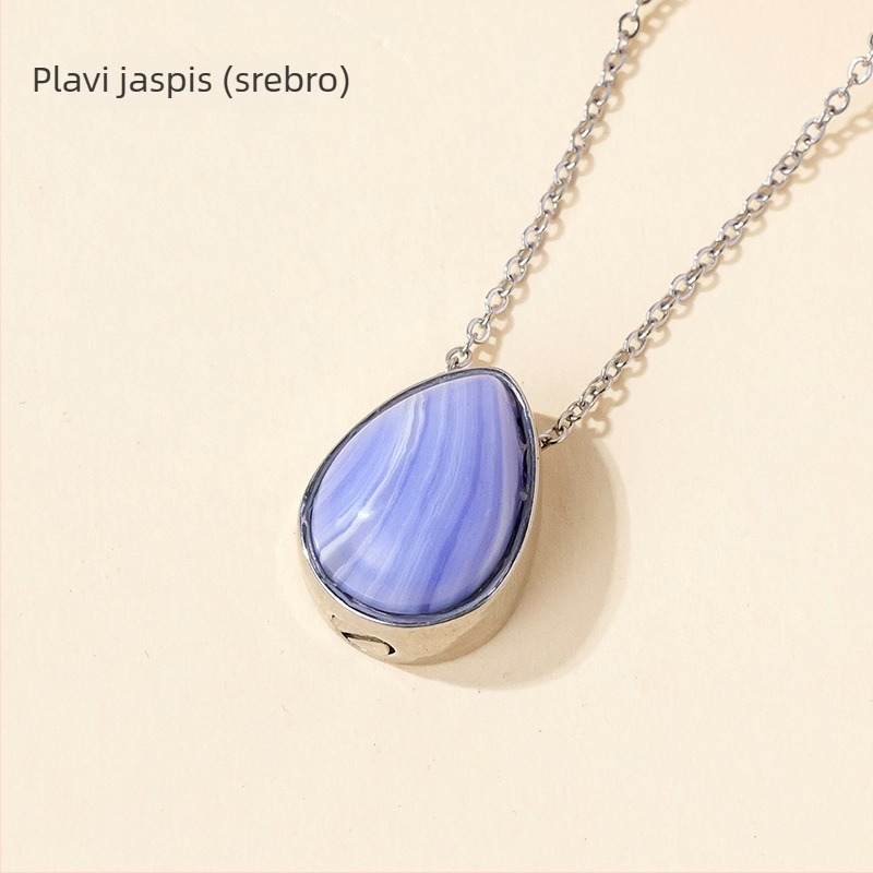 Kristalni geometrijski privjesak s lancem — Appen Crystal Crafts, moderni minimalistički stil, pakirano u PP vrećicu