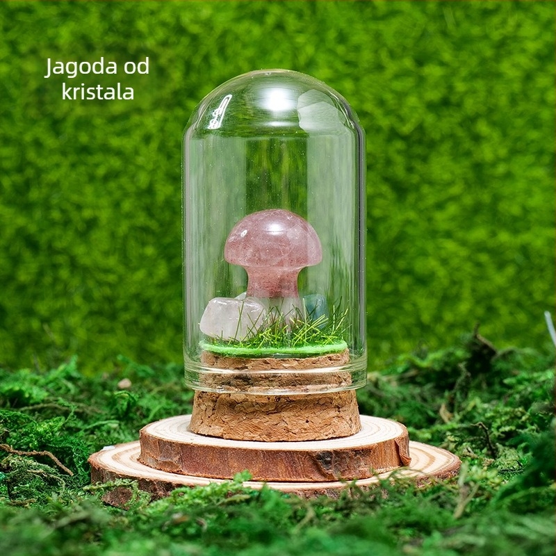 Runyang Kristalna Gljiva Mini Krajobraza Ukras — Geometrijski kristalni dekor, moderni minimalistički stil, pakiranje u PP vrećici