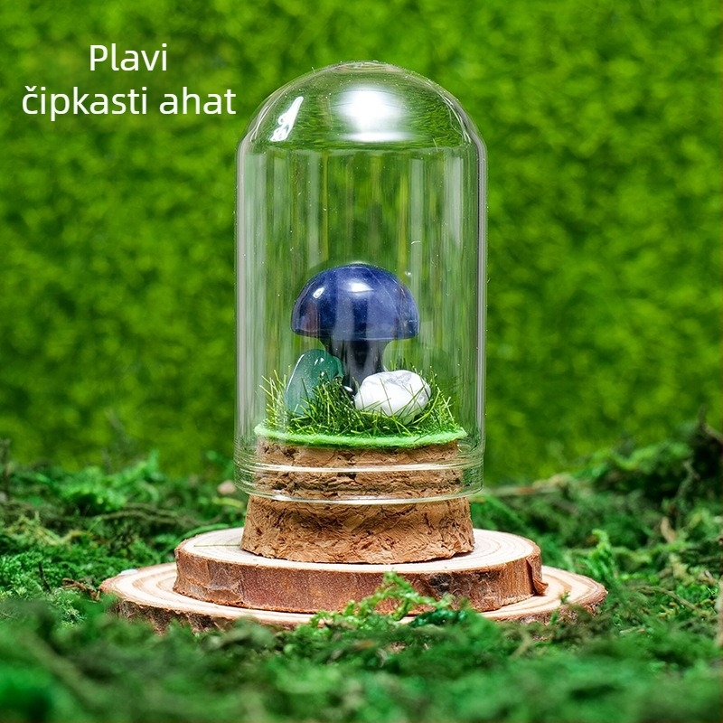 Runyang Kristalna Gljiva Mini Krajobraza Ukras — Geometrijski kristalni dekor, moderni minimalistički stil, pakiranje u PP vrećici